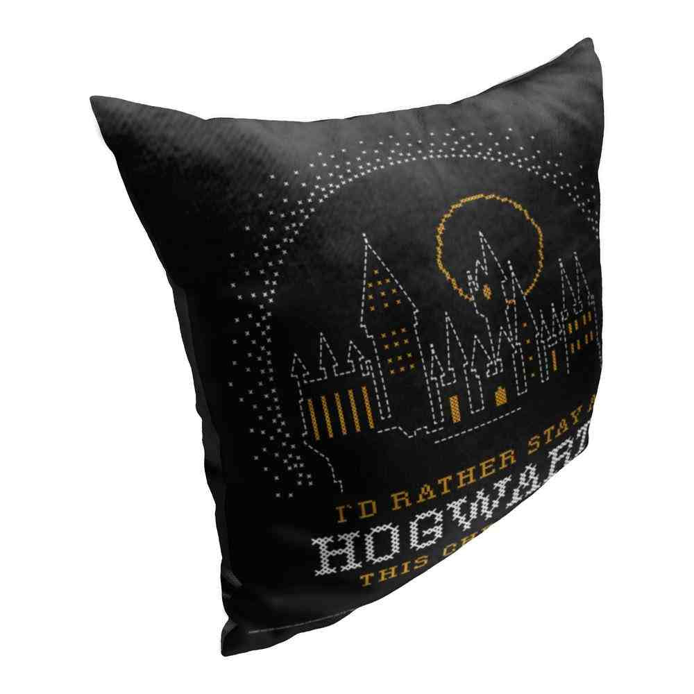 Warner Bros. Harry Potter Hogwarts Christmas Throw Pillow 18x18 Inches