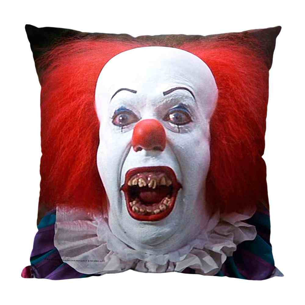 Warner Bros. It Miniseries Not So Friendly Clown Throw Pillow 18x18 Inches