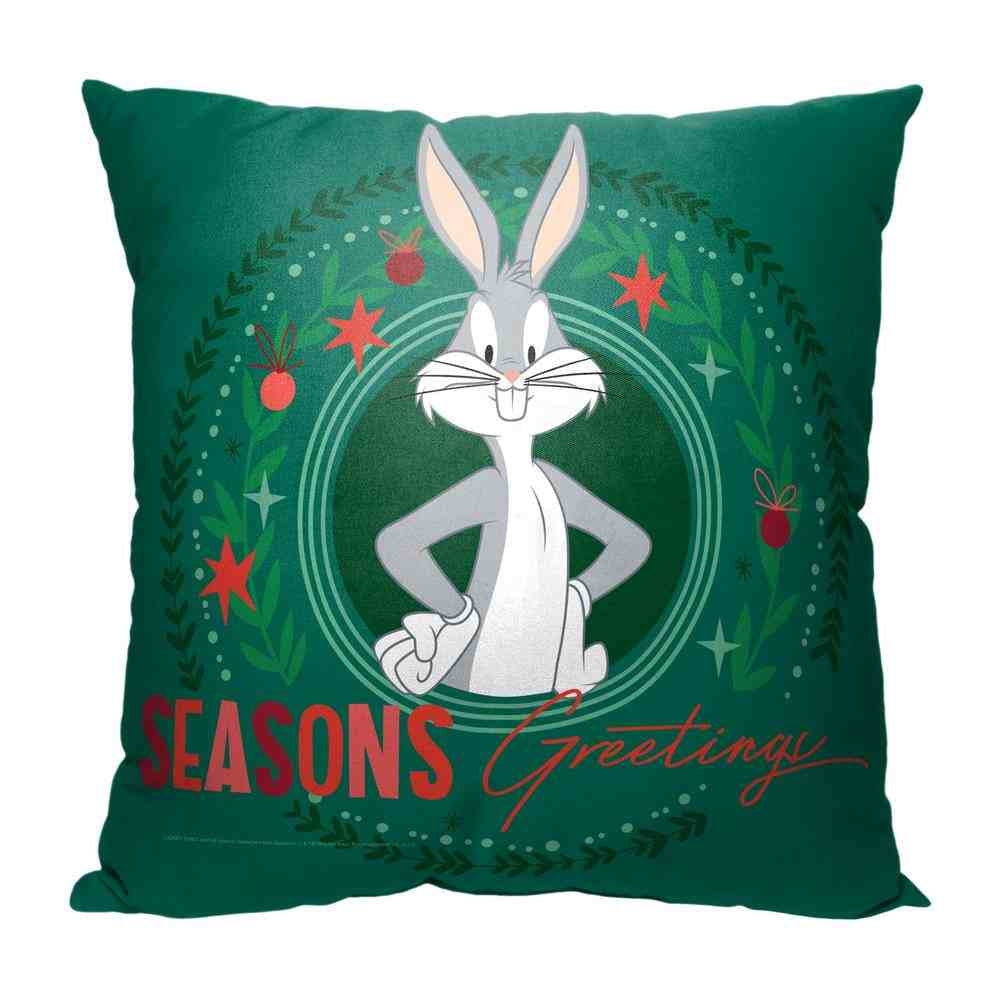 Warner Bros. Looney Tunes Greetings From Bugs Throw Pillow 18x18 Inches