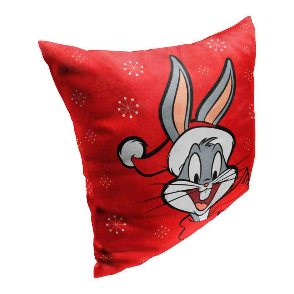 Warner Bros. Looney Tunes Holiday Bugs Throw Pillow 18x18 Inches
