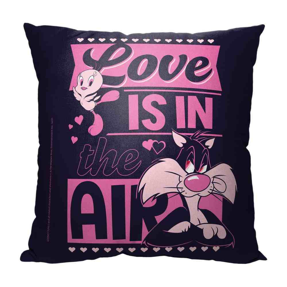 Warner Bros. Looney Tunes Love Is In The Air Throw Pillow 18x18 Inches