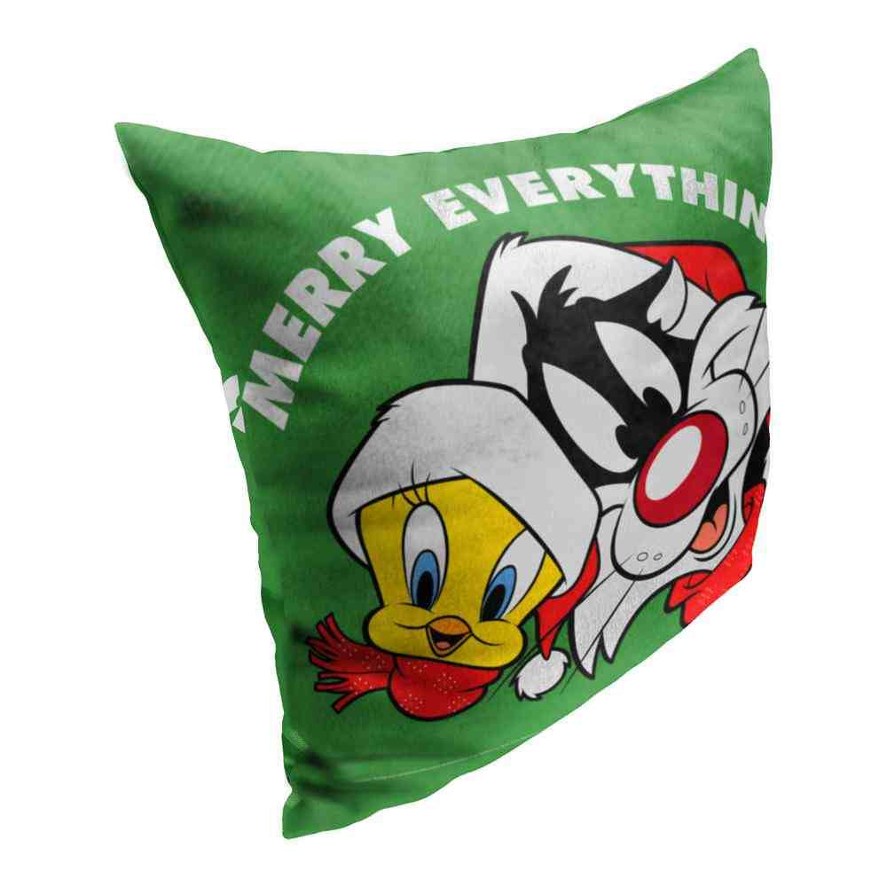 Warner Bros. Looney Tunes Merry Everything Throw Pillow 18x18 Inches