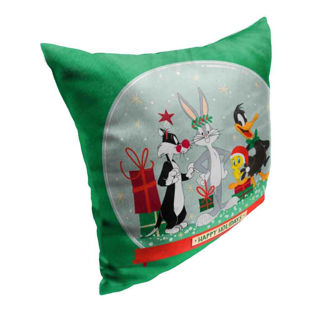 Warner Bros. Looney Tunes Silly Snowglobe Throw Pillow 18x18 Inches