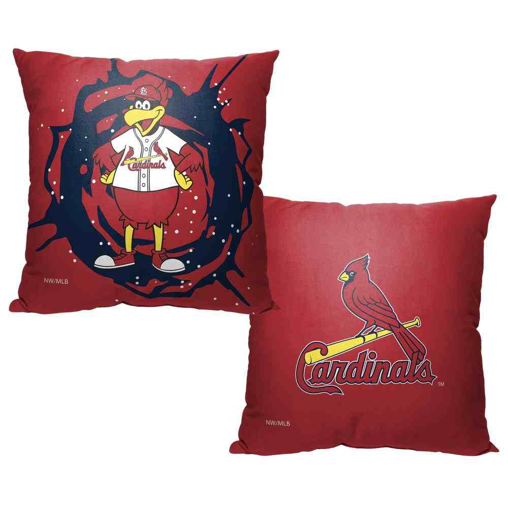 MLB St. Louis Cardinals Mascot Throw Pillow 18x18 Inches