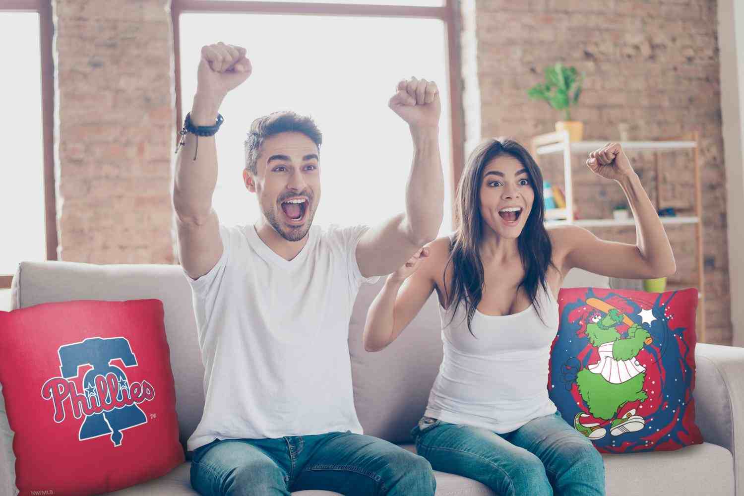 MLB Philadelphia Phillies Mascot Throw Pillow 18x18 Inches