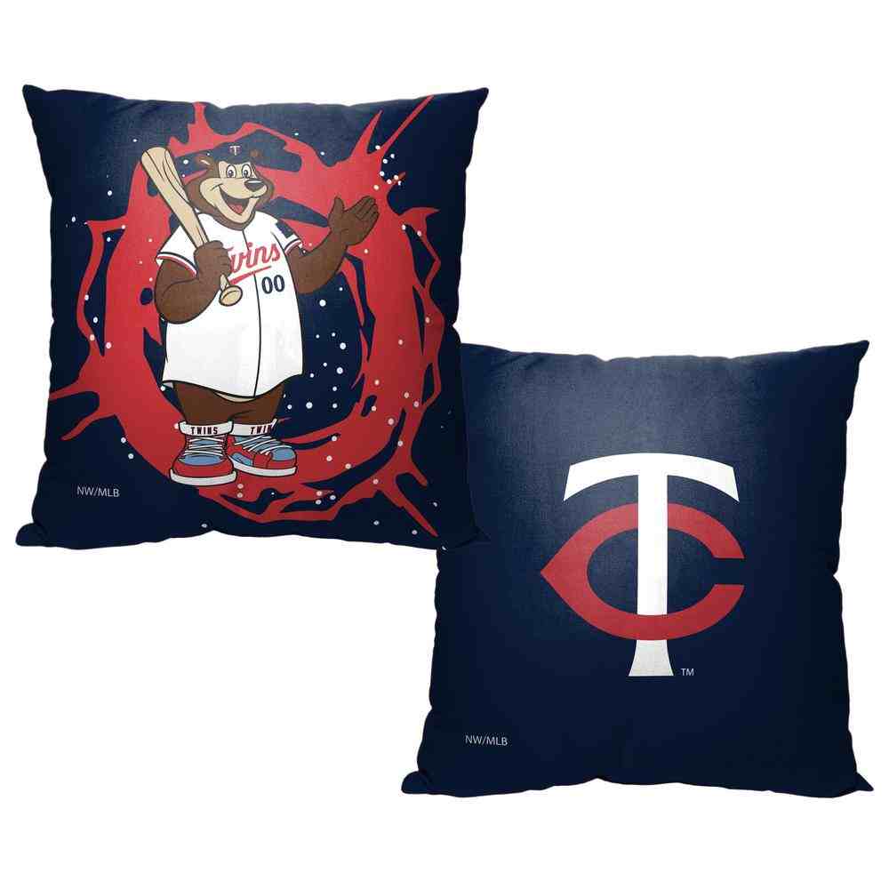 MLB Minnesota Twins Mascot Throw Pillow 18x18 Inches