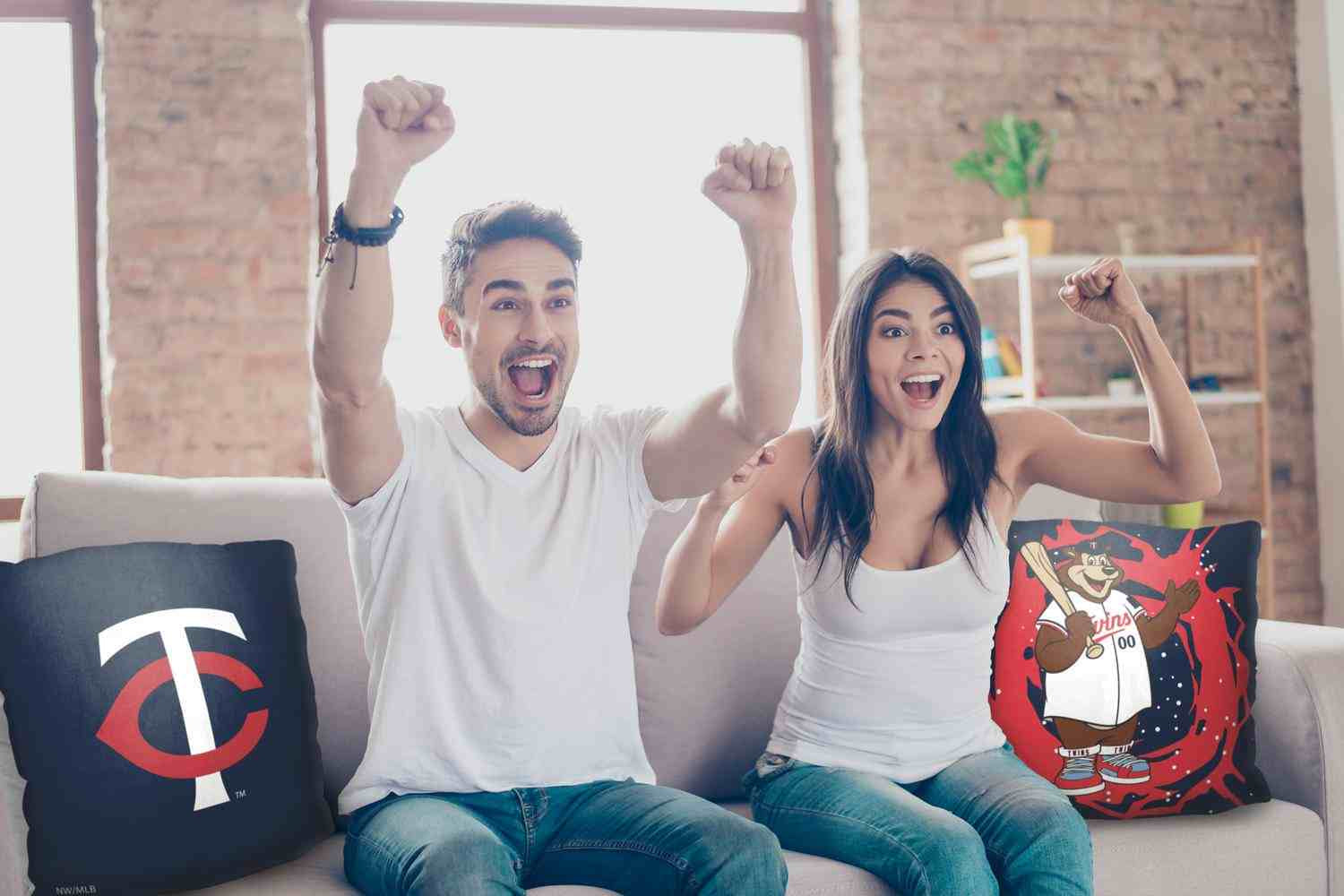 MLB Minnesota Twins Mascot Throw Pillow 18x18 Inches