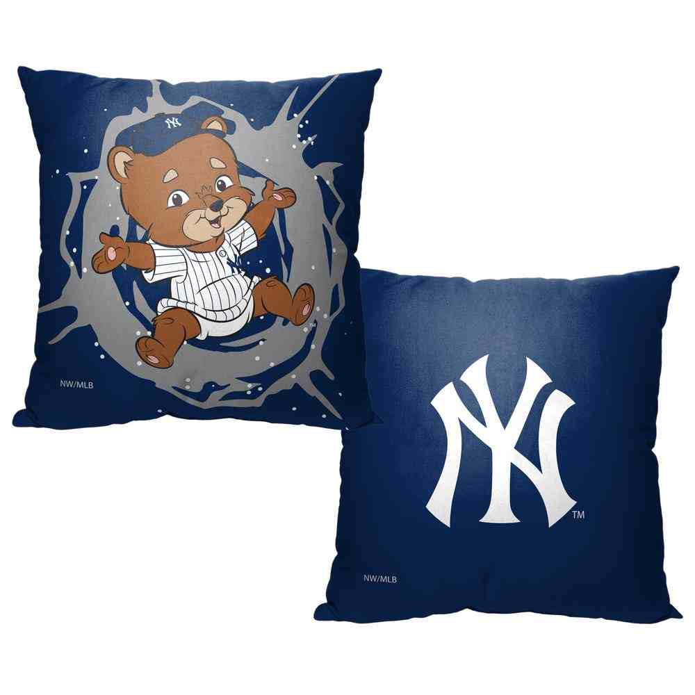 MLB New York Yankees Mascot Throw Pillow 18x18 Inches