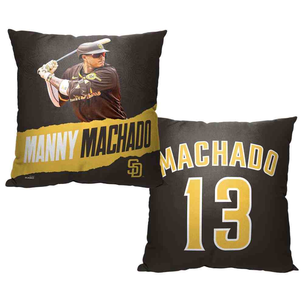 MLB San Diego Padres Manny Machado Throw Pillow 18x18 Inches
