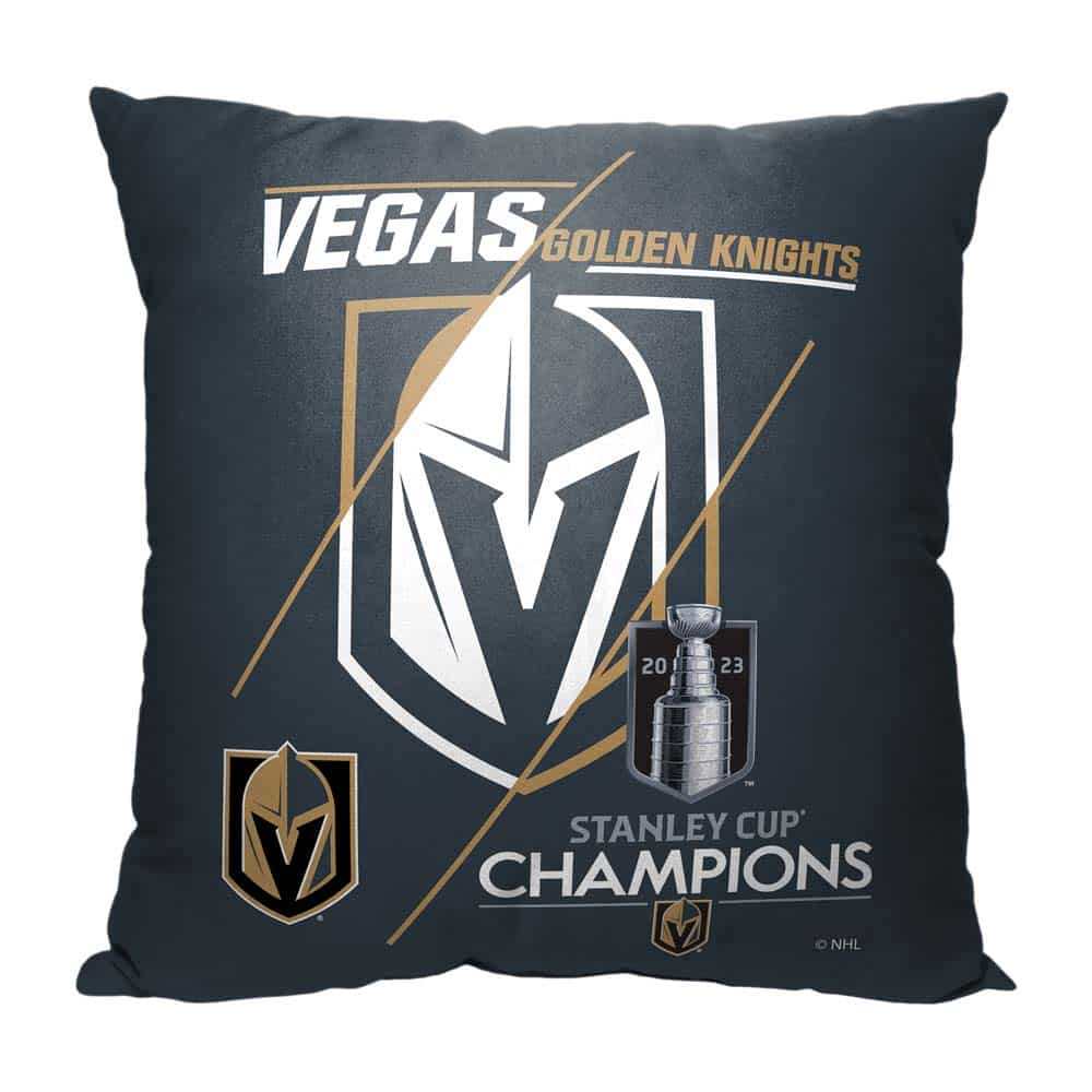 NHL Vegas Golden Knights 2023 Stanley Cup Champions Trick Play Throw Pillow 18x18 Inches