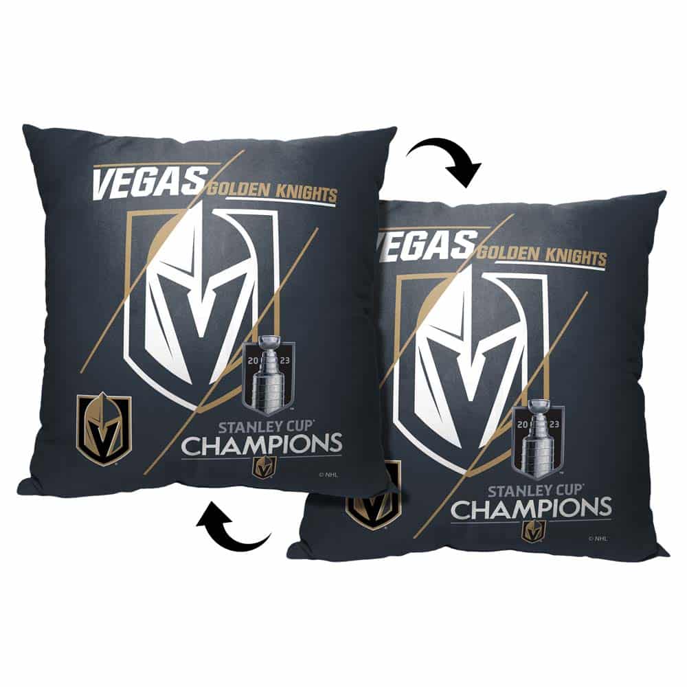 NHL Vegas Golden Knights 2023 Stanley Cup Champions Trick Play Throw Pillow 18x18 Inches