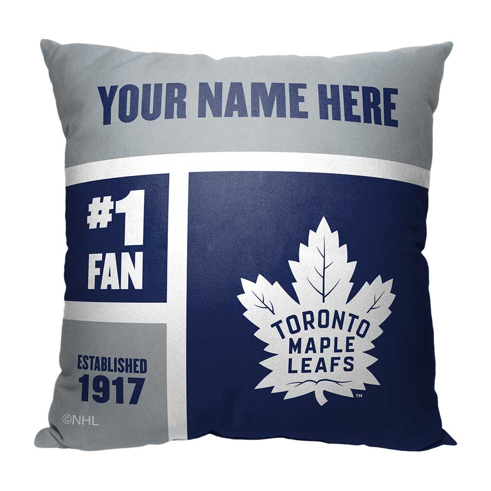 NHL Toronto Maple Leafs Colorblock Personalized Throw Pillow 18x18 Inches