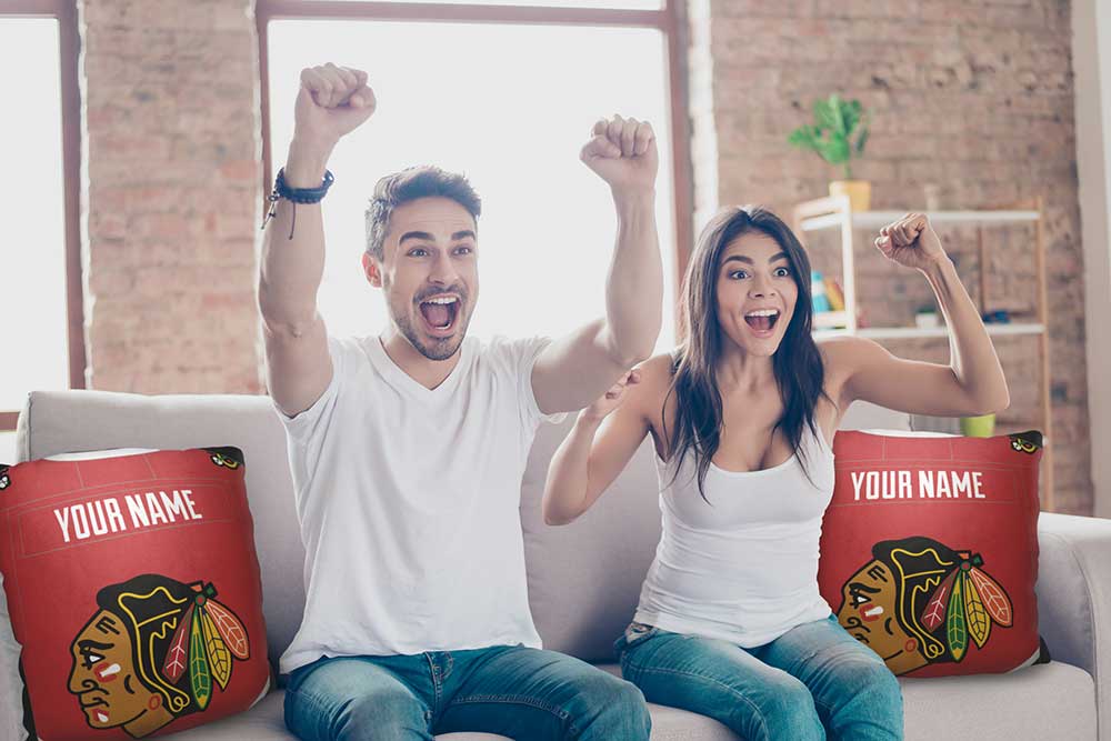 NHL Chicago Blackhawks Jersey Personalized Throw Pillow 18x18 Inches