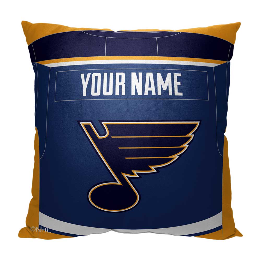 NHL St. Louis Blues Jersey Personalized Throw Pillow 18x18 Inches
