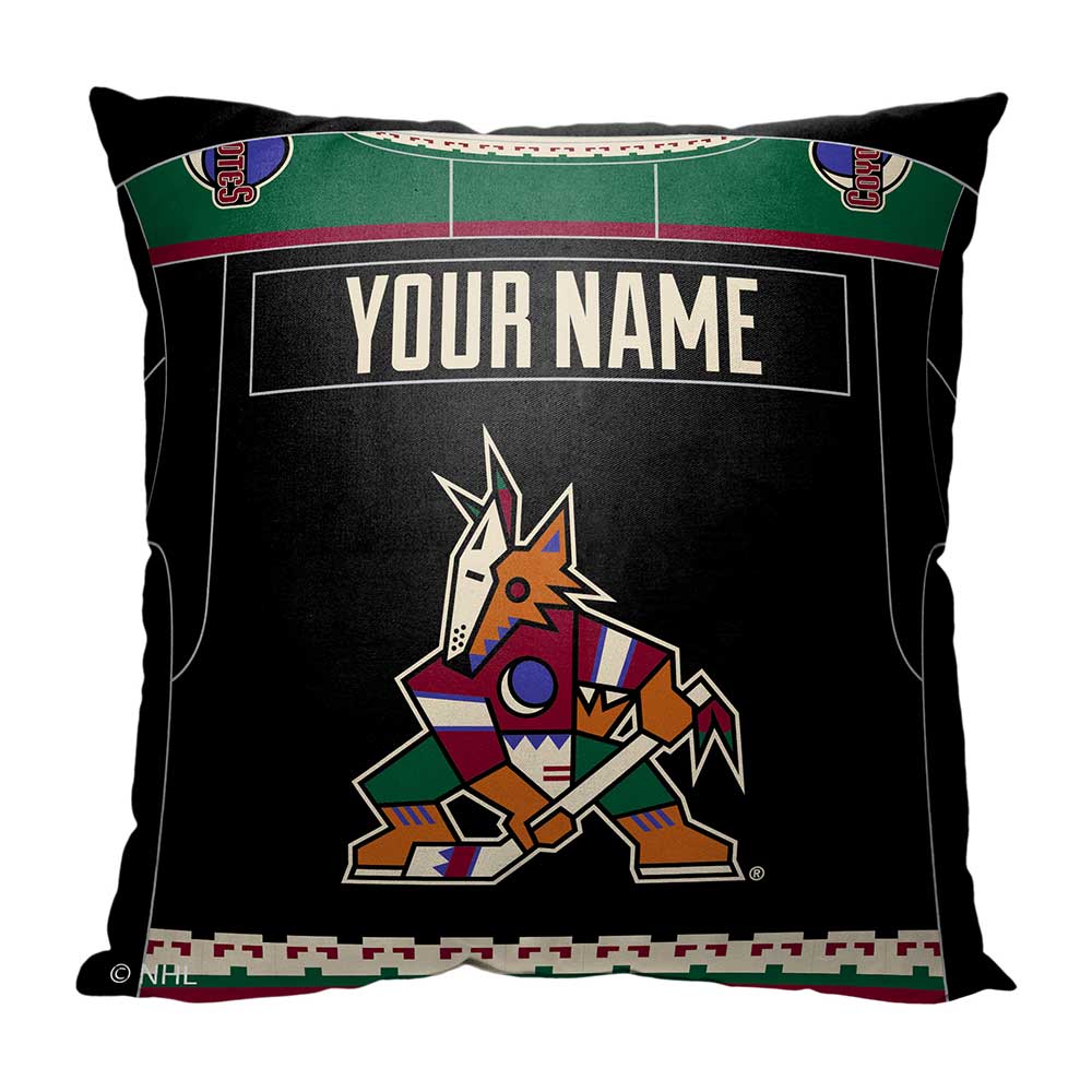 NHL Arizona Coyotes Jersey Personalized Throw Pillow 18x18 Inches