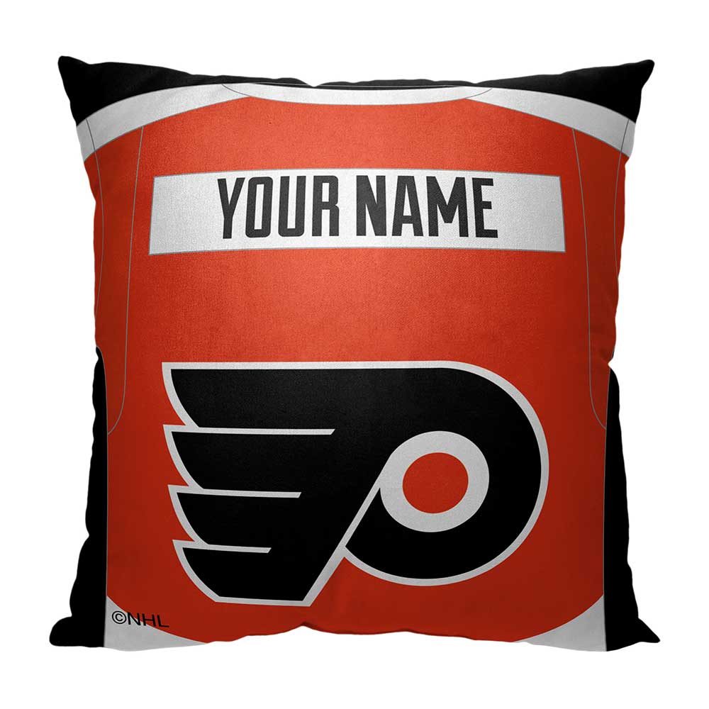 NHL Philadelphia Flyers Jersey Personalized Throw Pillow 18x18 Inches