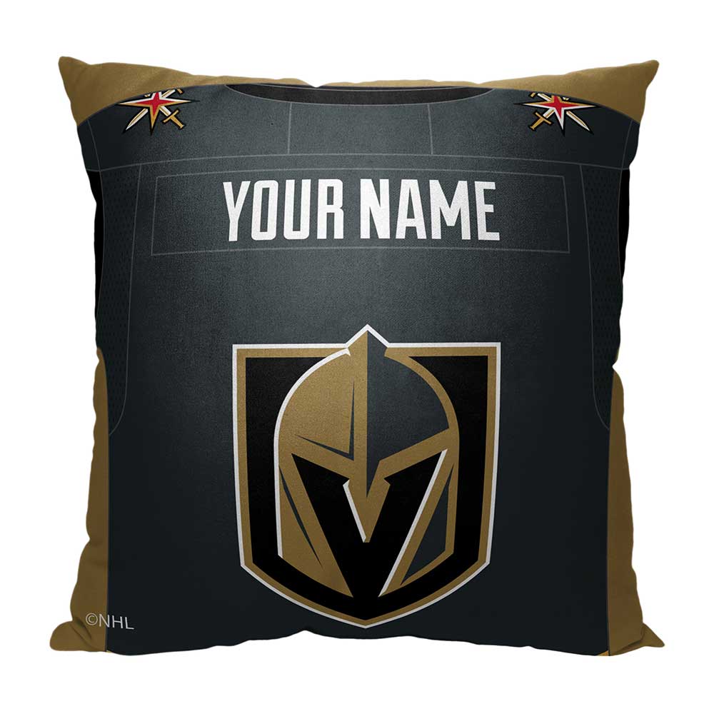 NHL Vegas Golden Knights Jersey Personalized Throw Pillow 18x18 Inches