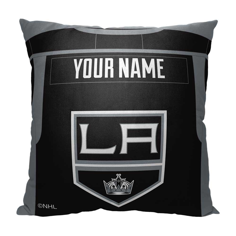 NHL Los Angeles Kings Jersey Personalized Throw Pillow 18x18 Inches