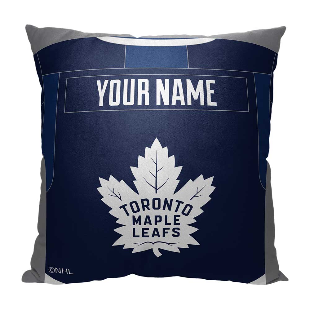 NHL Toronto Maple Leafs Jersey Personalized Throw Pillow 18x18 Inches
