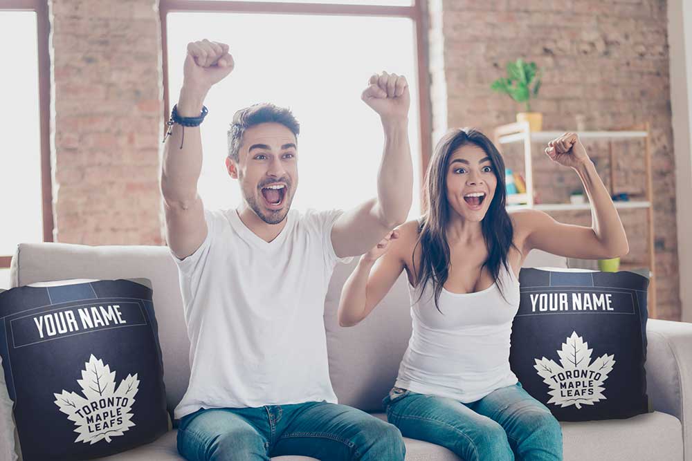 NHL Toronto Maple Leafs Jersey Personalized Throw Pillow 18x18 Inches