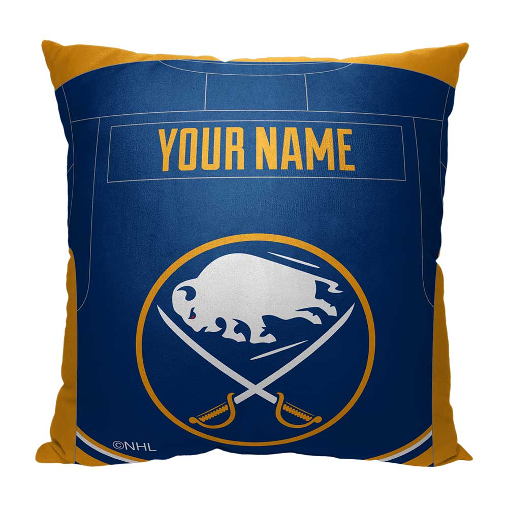 NHL Buffalo Sabres Jersey Personalized Throw Pillow 18x18 Inches