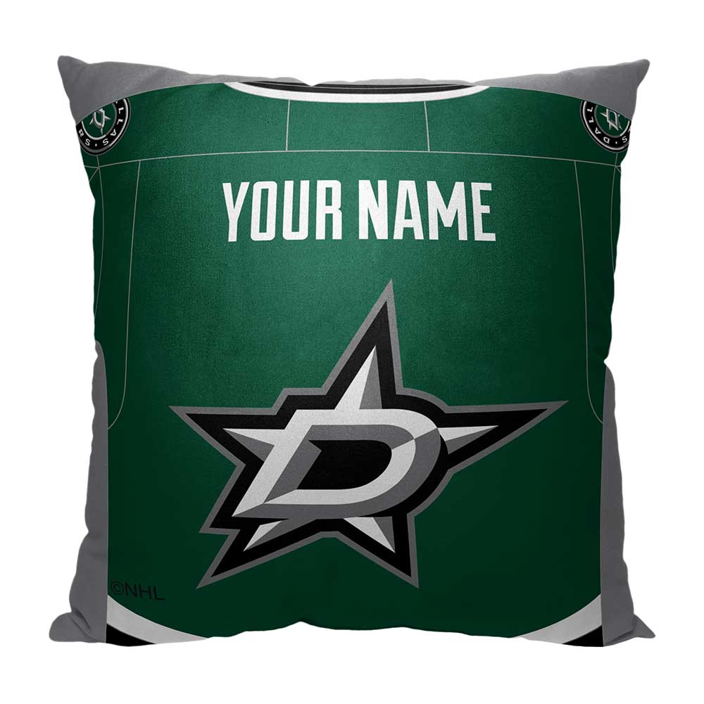NHL Dallas Stars Jersey Personalized Throw Pillow 18x18 Inches