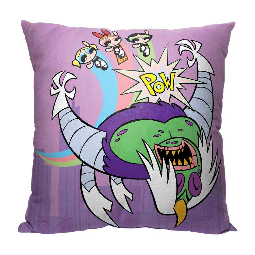 Cartoon Network Powerpuff Girls Ka Pow Pillow 18x18 Inches