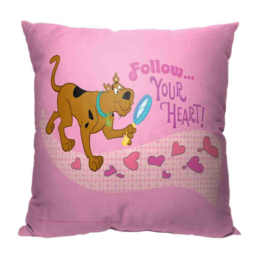 Warner Bros. Scooby-Doo Follow Your Heart Throw Pillow 18x18 Inches