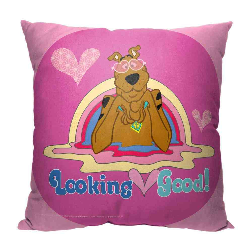 Warner Bros. Scooby-Doo Looking Good Valentine Throw Pillow 18x18 Inches