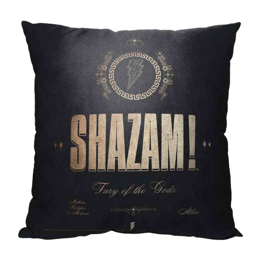 Warner Bros. DC Comics Shazam Golden Scripture Throw Pillow 18x18 Inches