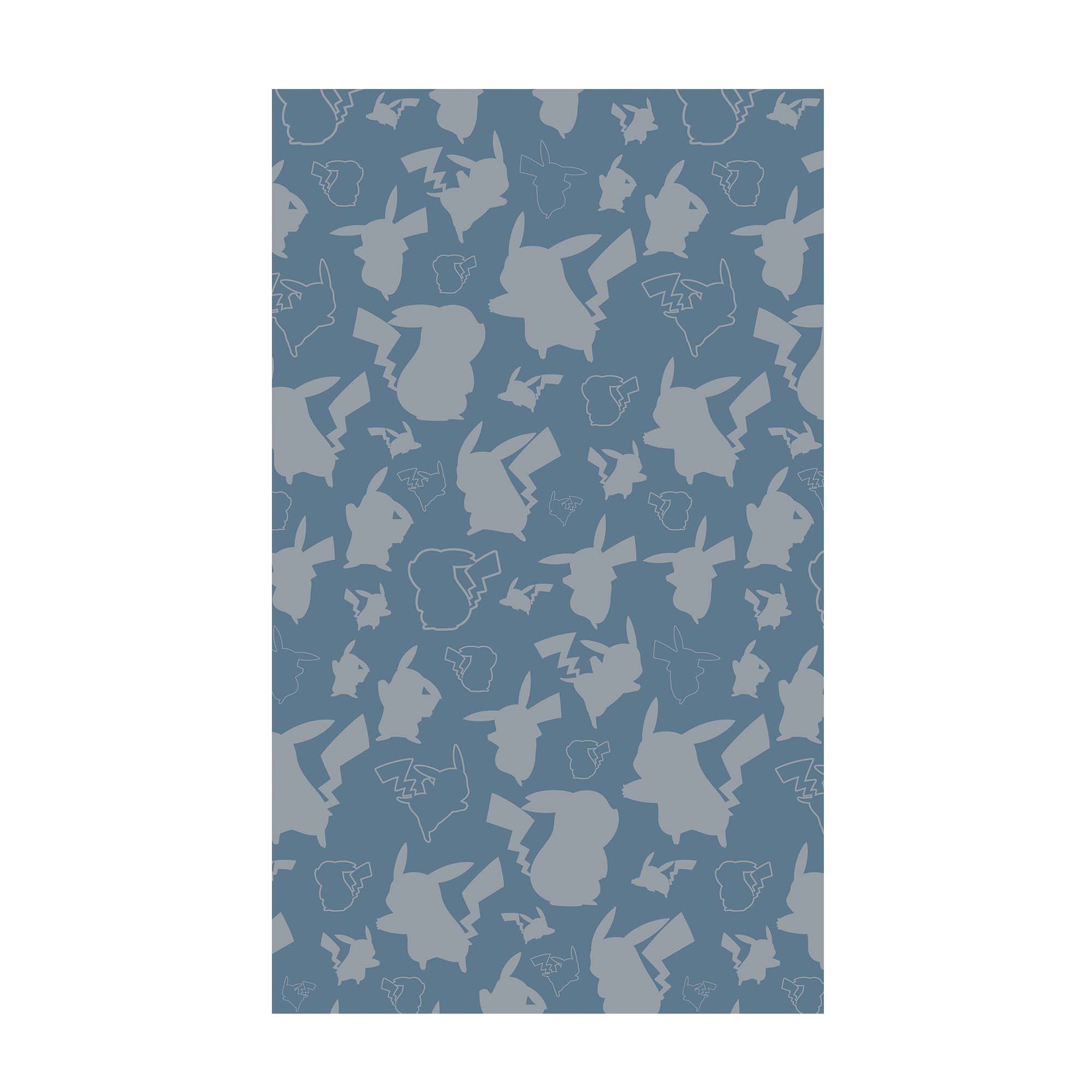 Pokemon Pika Silhouette Blue Washable Rug?36X62 Inches