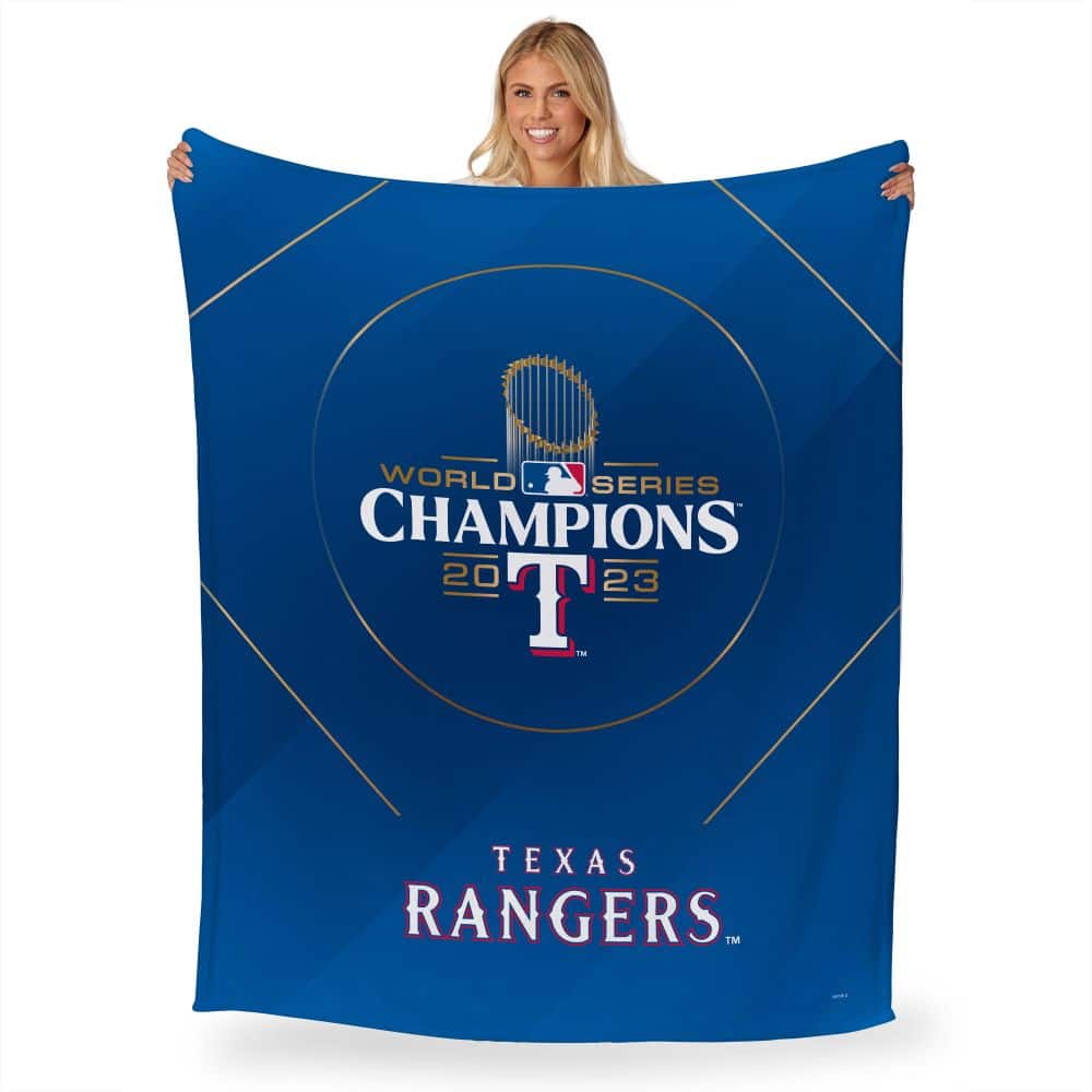 MLB Texas Rangers 2023 WSP Glory Silk Touch Throw Blanket 50x60 Inches