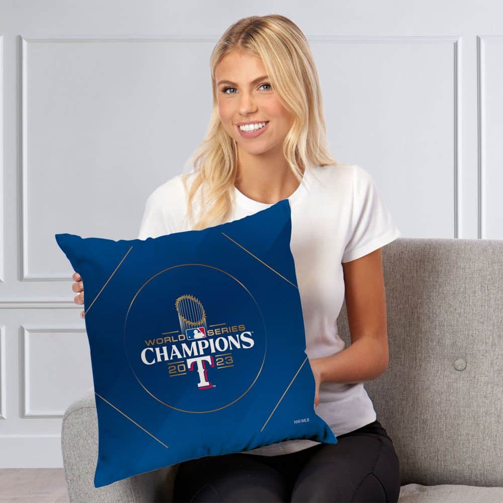 MLB Texas Rangers 2023 WSC Glory Throw Pillow 18x18 Inches