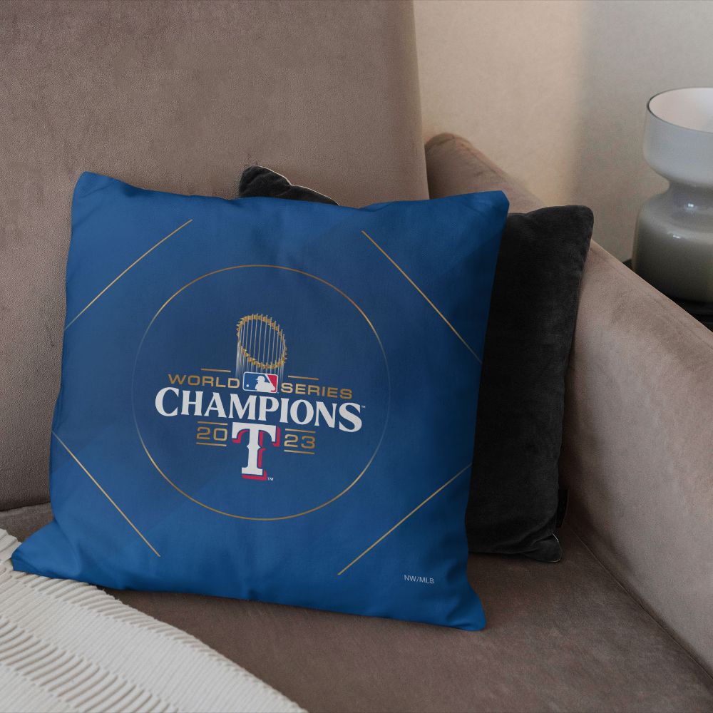 MLB Texas Rangers 2023 WSC Glory Throw Pillow 18x18 Inches